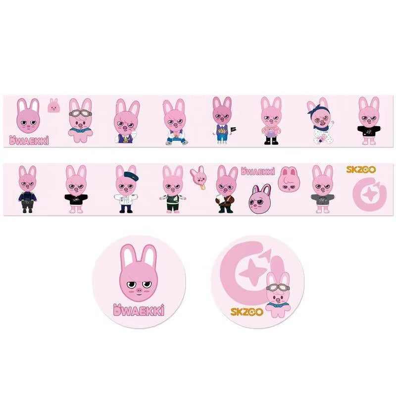 Cartoon Character and Cute Paper Tape Accounting Stickers Decoration Stickers