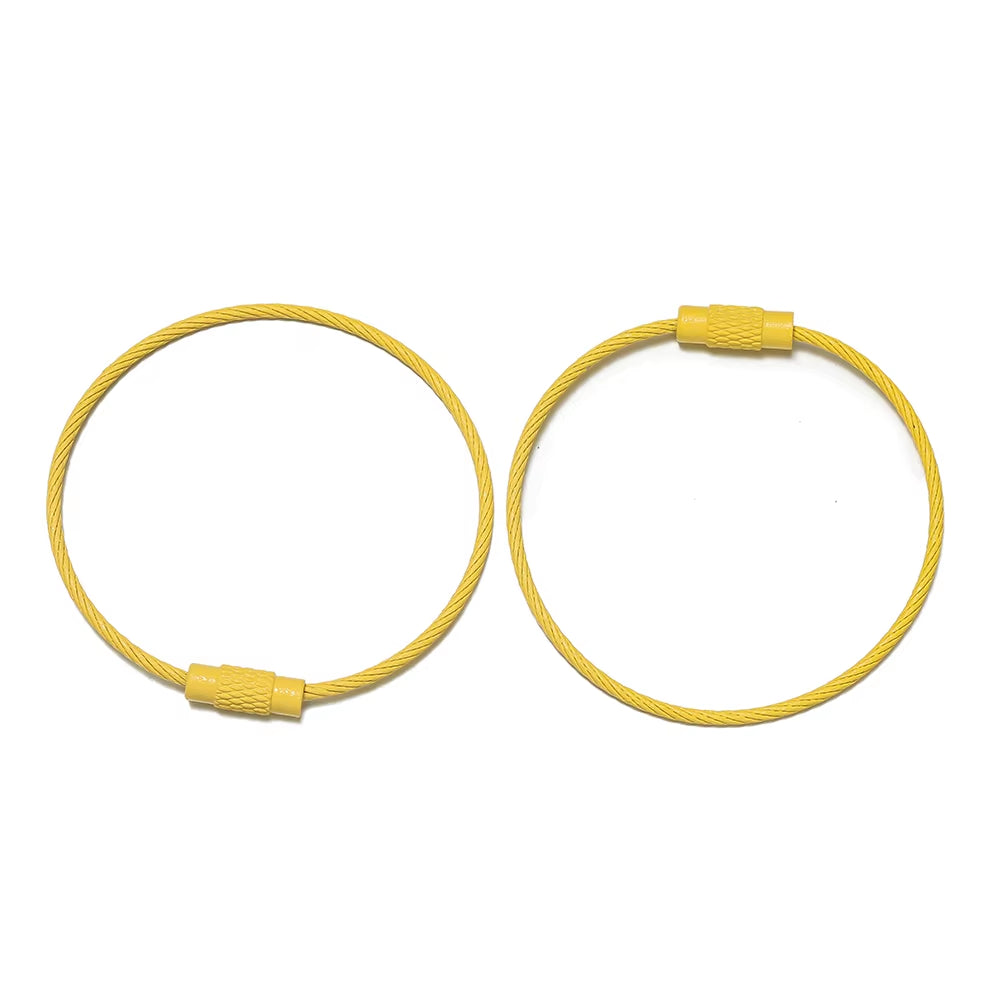 10Pcs/Lot 50Mm Iron Key Ring Colorful Keychain Rings Screw Lock for Jewelry Making Keychain DIY Findings
