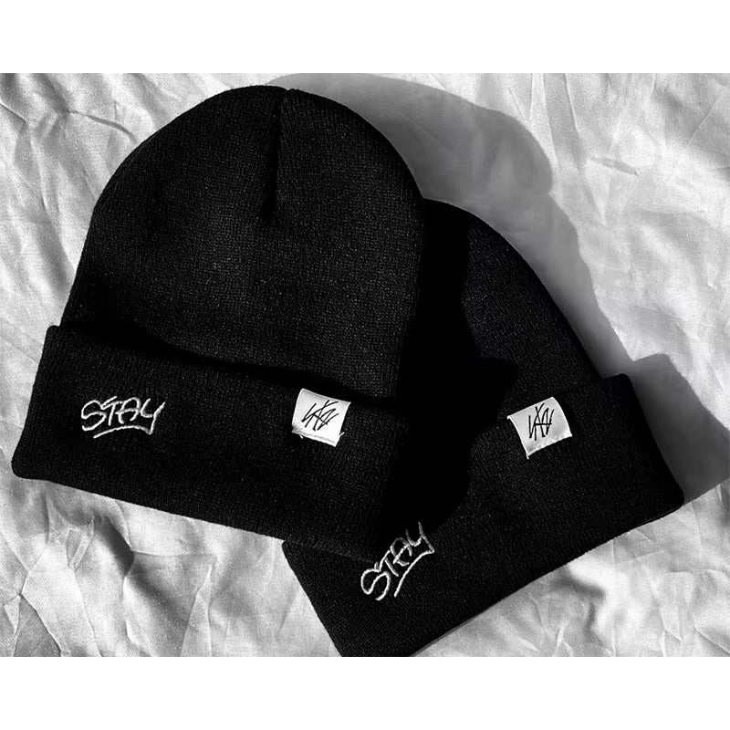 Kpop Bang Chan STAY Knit Cap Autumn Winter Embroidery Knitted Hats for Boys Girls