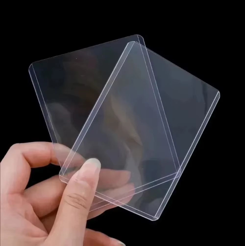 1-50PCS Transparent Korean Kpop Card Sleeve with Protective Film Clear Card Holder Idol Photo Game Card Covers 35PT