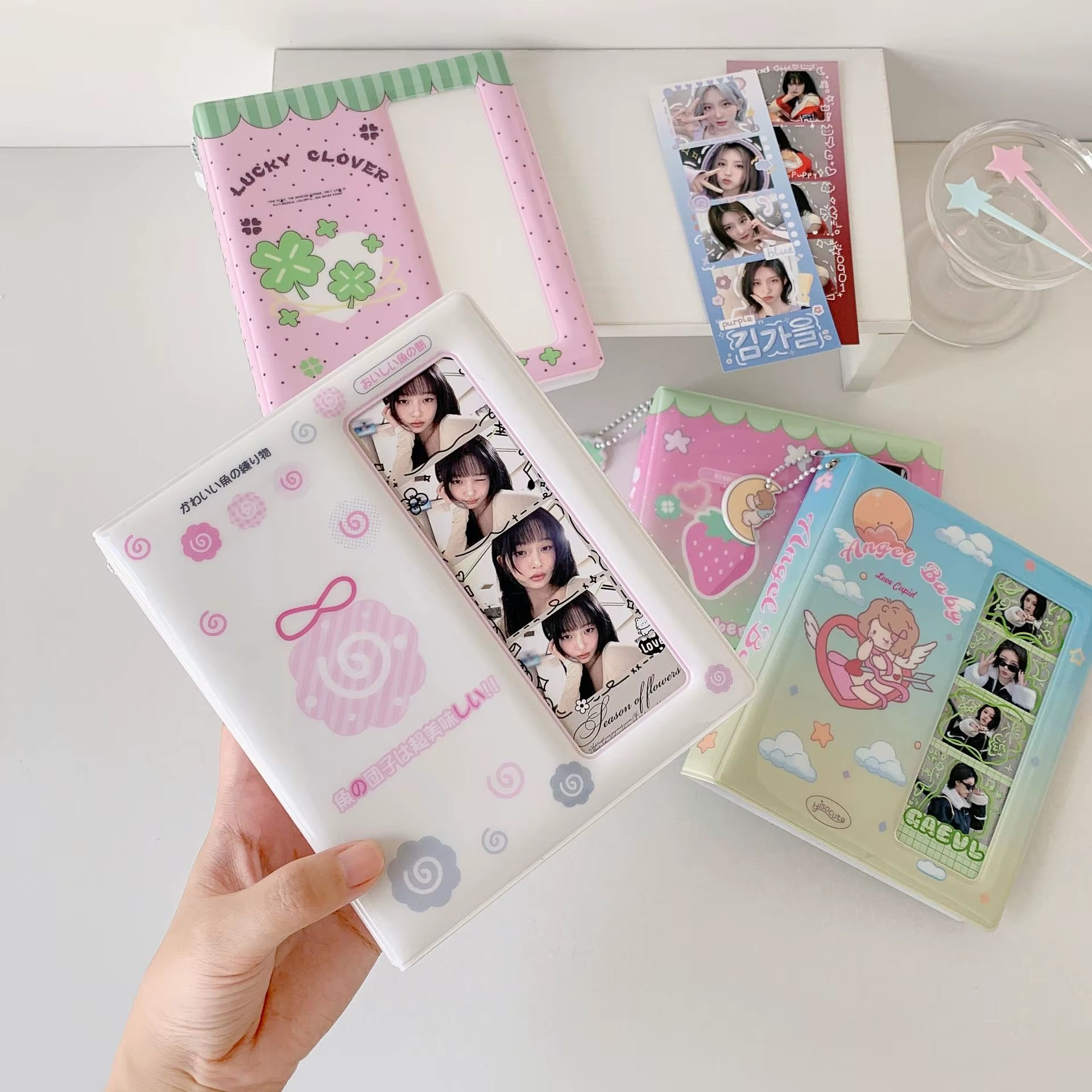 INS Style Korean Cartoon Life 4 Cut Album 6-Inch Postcard Storage Book Photo Sticker Album Polaroid Photo Collectors Album