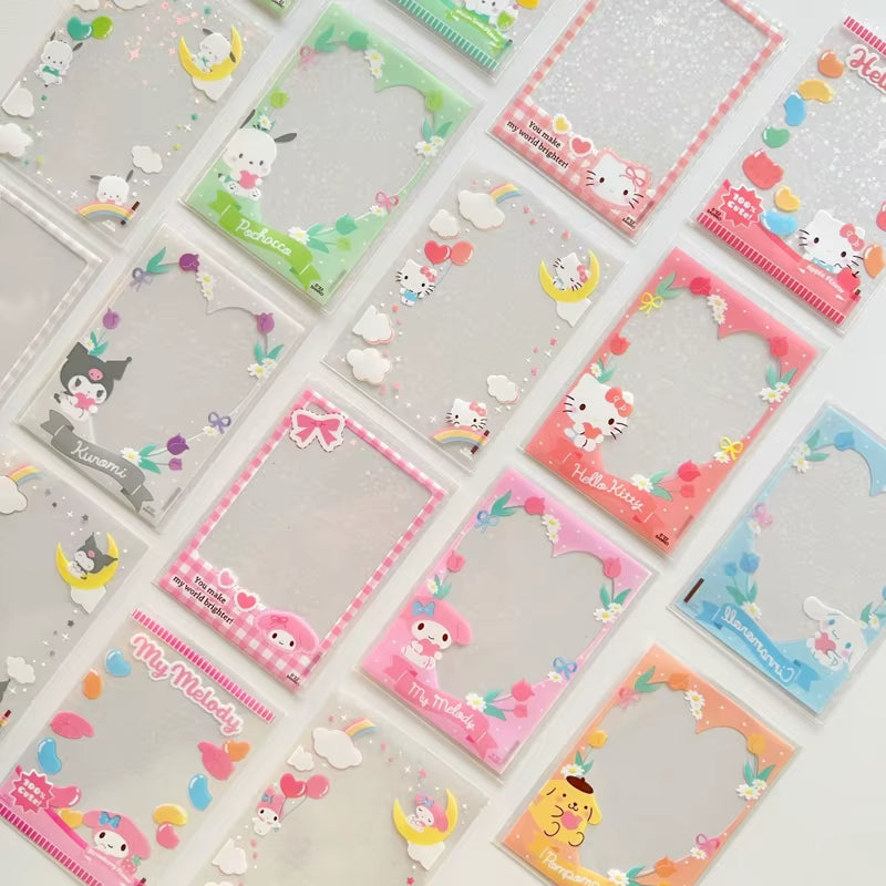 20Pcs/Lot Cute Japanese Cartoon Characters Kpop Photo Card Holder Idol Laser Photo Protective Display Sleeves Kawaii Stationery